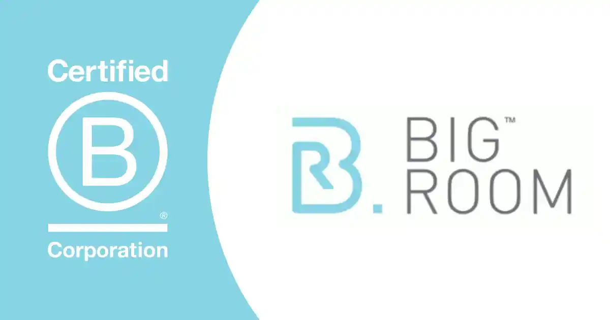 B Corp and Big Room logos